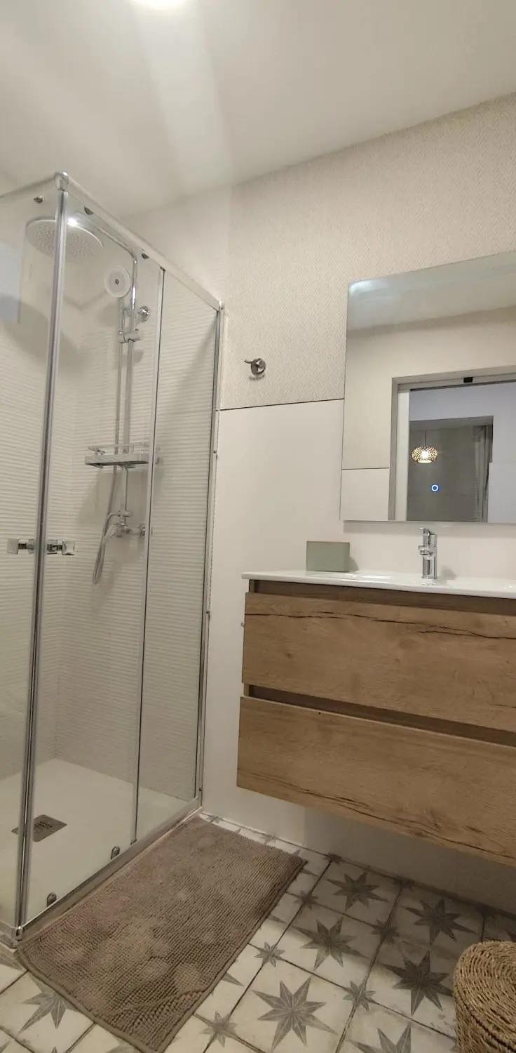 Baño con ducha de efecto lluvia